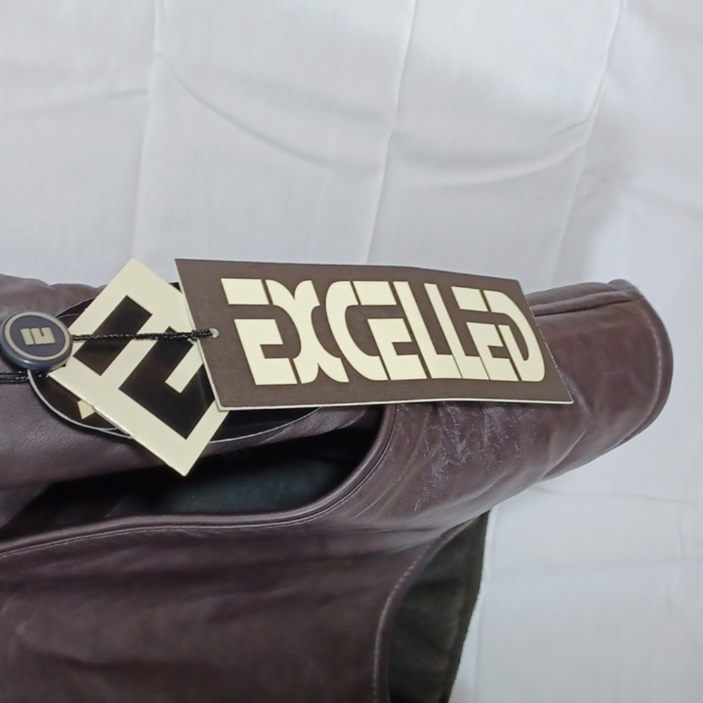 Excelled Mens Leather Reversible Vest Color Brown  Size XL - Picture 3 of 8